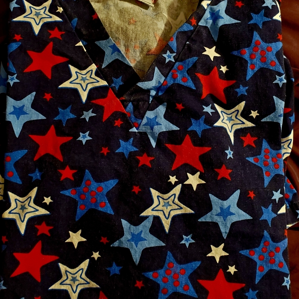 Uniform City Womens Patriotic Scrub Top